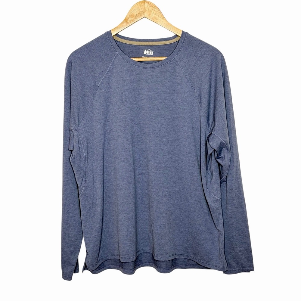 REI Co-Op Long Sleeve Top Purple Womens 1XL Performance Tech Base Layer Crewneck